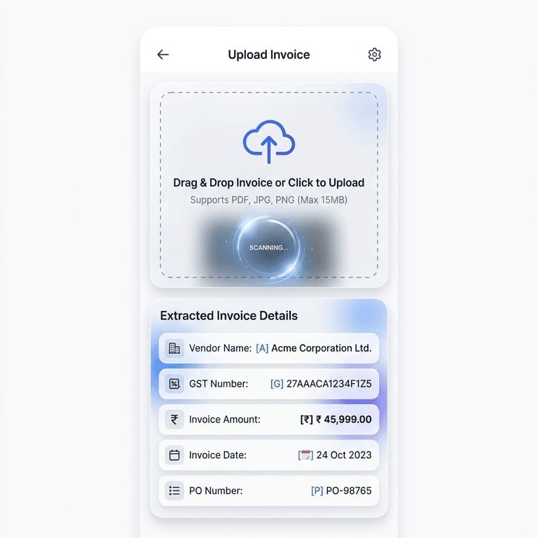 Invoice upload workflow